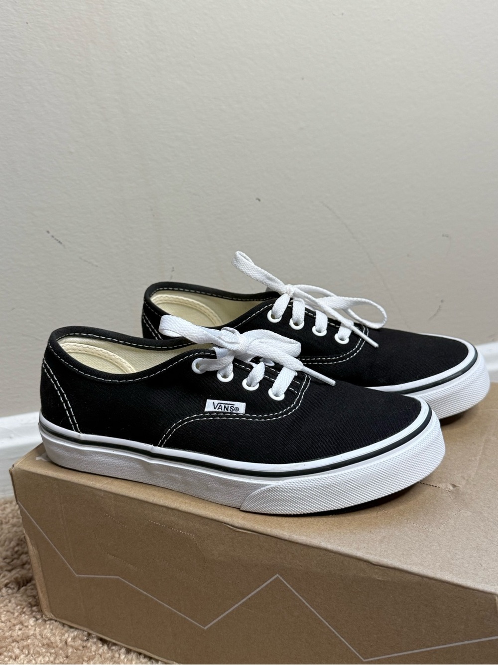 Vans Kids Classic Canvas Low-Top Sneaker - Black & White
